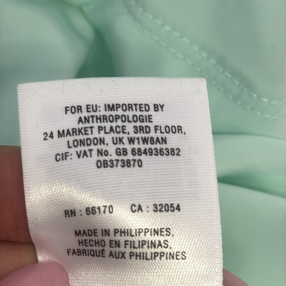 NWOT Meadow Rue from Anthropologie Asymmetrical Green Tunic with 3/4 Sleeves - Picture 5 of 8